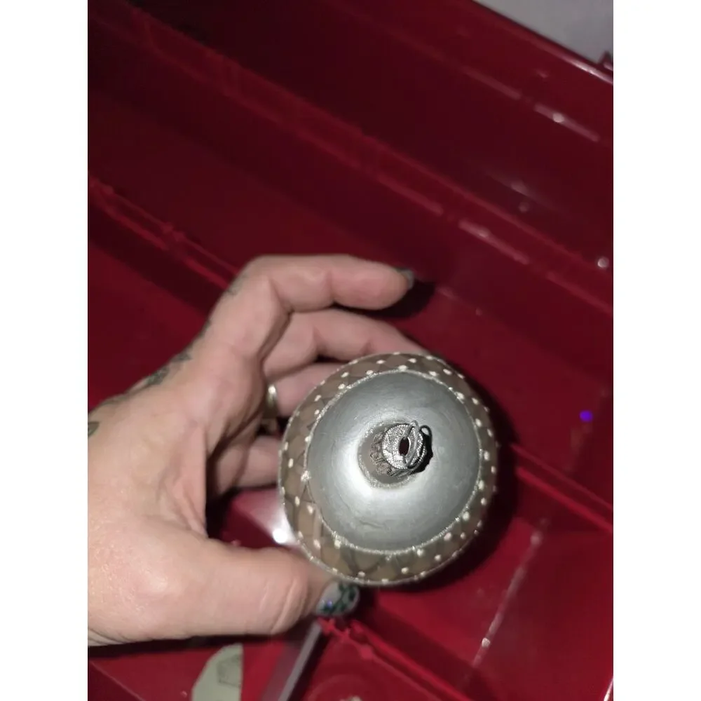 Vintage German Glass Christmas Ornament c1930s–40s Frosted Silvered Germany